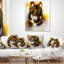Loup brun - coussin imprimé animal-30967116-30967120