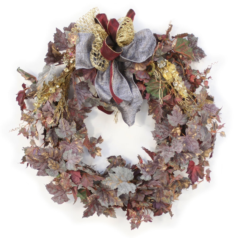 Handcrafted Faux Polyester 24'' Wreath