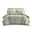 Housse de couette 100% coton à rayures blanches pour lit très grand / très grand avec garniture
