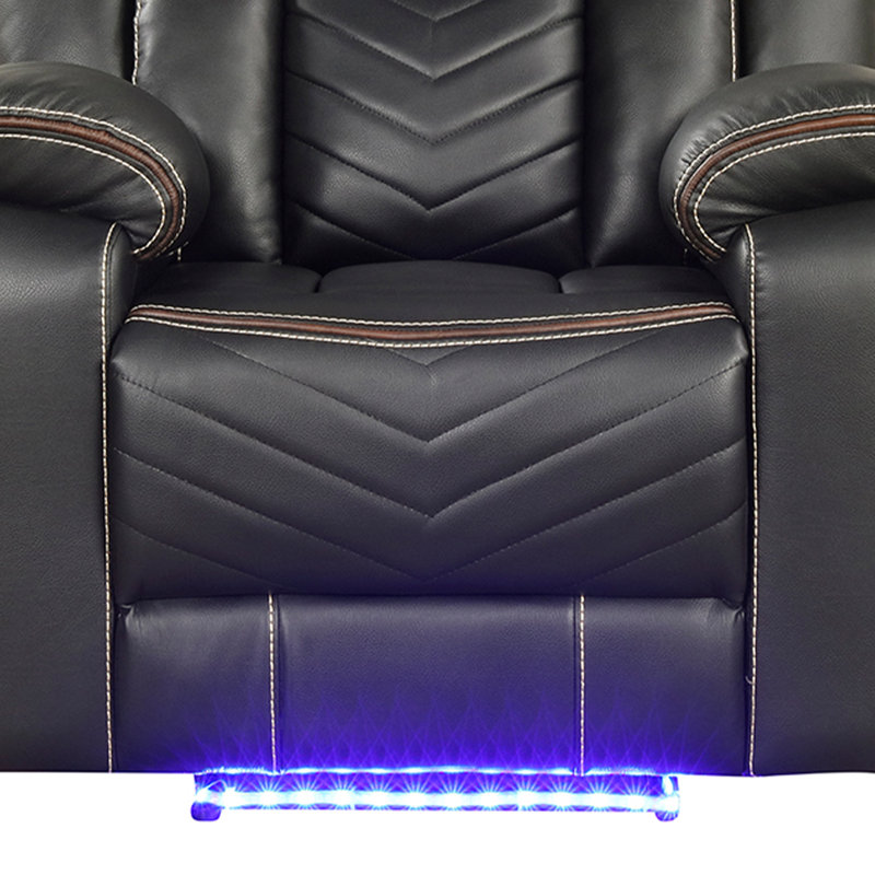 Fauteuil inclinable Jahshun noir, Gris