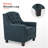 Leomar Modern Accent Armchair, Upholstered Nailhead Trim-653899623