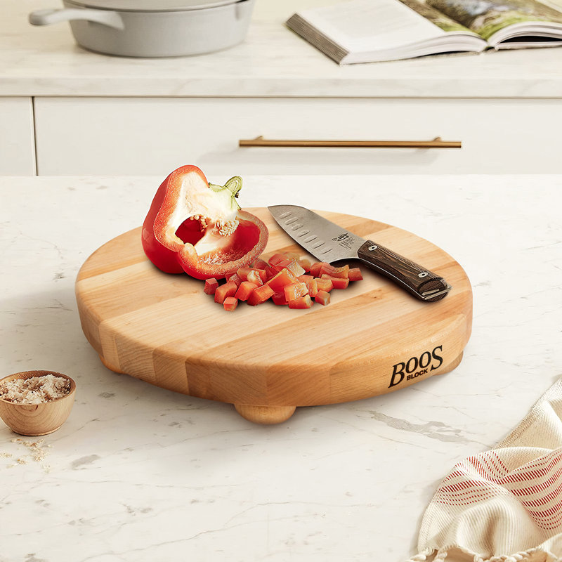 John Boos BoosBlock® 12" Round Maple Wood Cutting Board