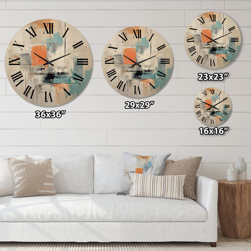 Horloge murale en bois massif Stygg, Grand