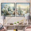 Cactus Charm In Winter - Cactus carré, ensemble de 2 collages-583995348-583995359