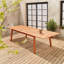 Ilysa Rectangular Eucalyptus Outdoor Dining Table With Umbrella Hole , 300cm cm W 110cm cm D