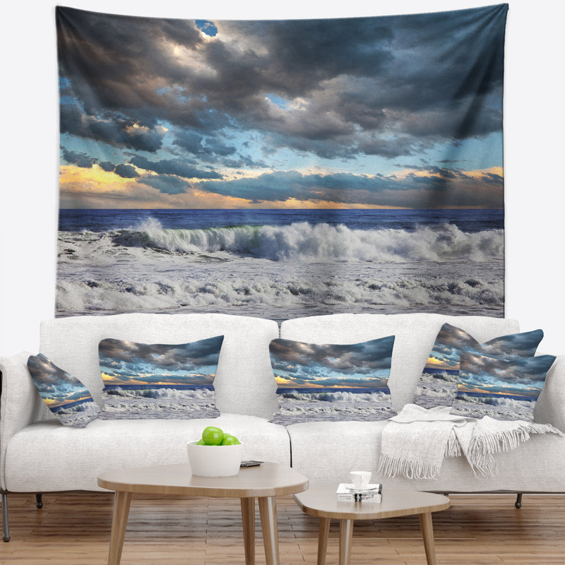 Tapisserie sur la plage, H 50 po x l 60 po