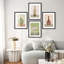 "Décoration murale de style rétro Mid-Century avec bouteilles et vases", 4 pièces-101520274-101520276