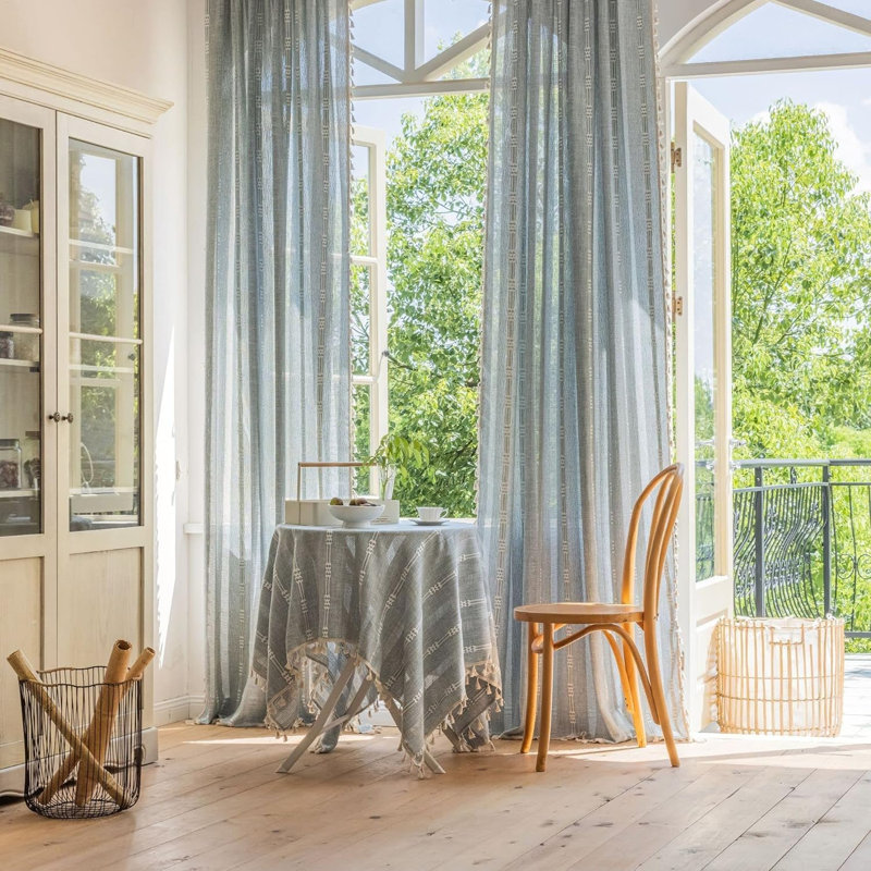 Rideaux à rayures Boho