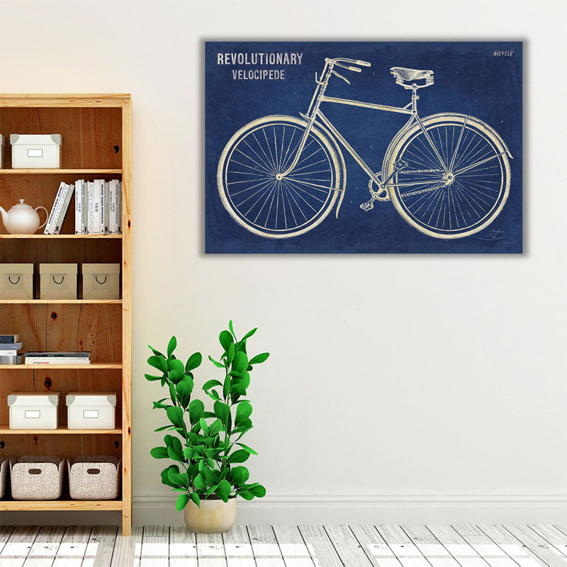 «Blueprinticyclle», reproduction d'art sur toile, H 20 po x l 30 po