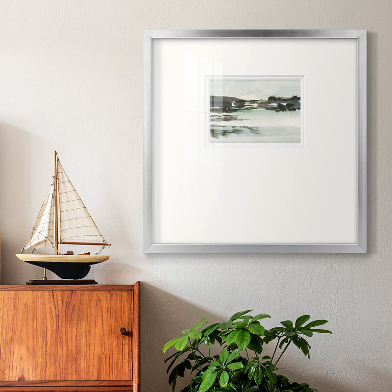 Turquoise Marsh Iompemium, reproduction encadrée, H 17 po x l 17 po x P 1,25 po, Papier encadré brun