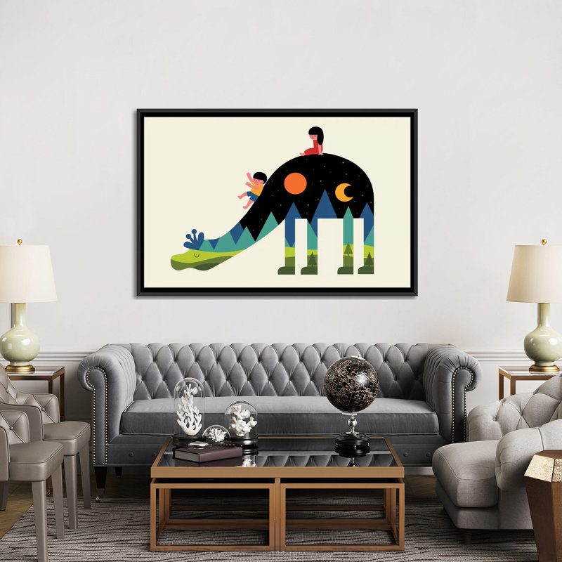 «Treanor Up and Down», art encadré, Toile avec cadre noir, Aucun mat, H 40 po x l 60 po x P 1,5 po