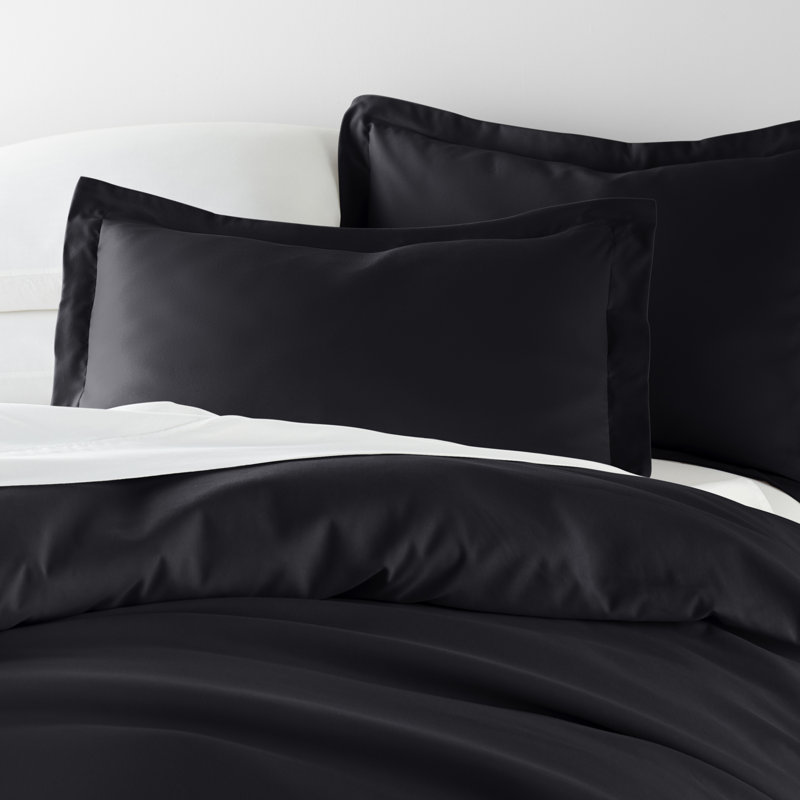 Pillow Shams 2-Pack Microfiber Ultra Soft Bedding, Standard, Black