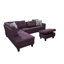 Canapé et chaise longue en lin avec repose-pieds Ahuva-160964621-265731458