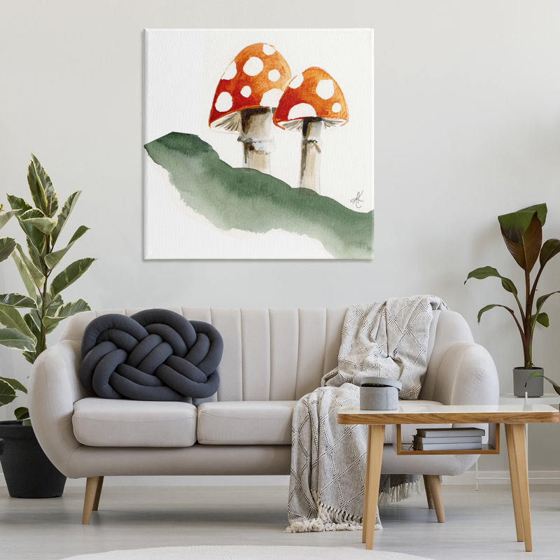 Art mural sur toile, "Tacheté rouge de champignons" par Alexandria Gilbert Kincaid, H 36 po x l 36 po