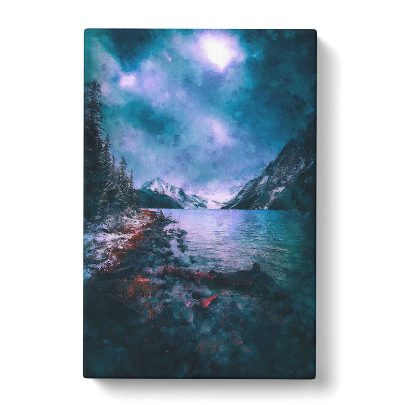 Chephren Lake In Canada - Painting, Wrapped Canvas, 76cm H x 50cm W x 3cm D