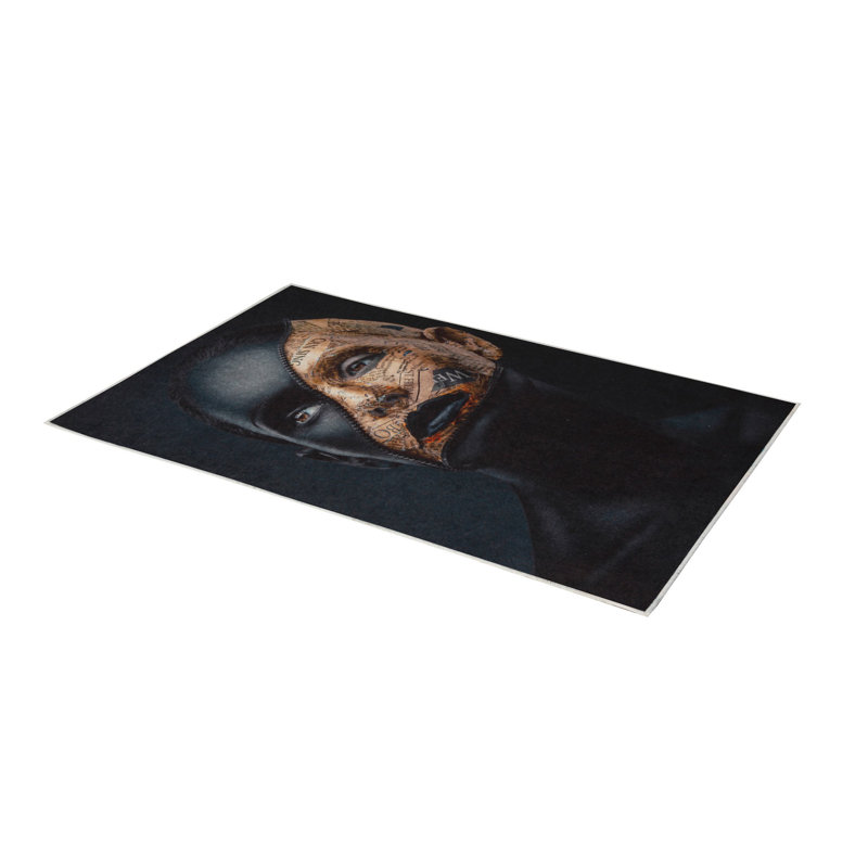 Stylish Woven Carpet (4 x 6 ft), 100% Polyester, 0.4 in Pile Height | Antibacterial, Non-Slip Underside | Machine Washable, 3D Digital Printing | Perfect for Living Room, Bedroom, and Home Decor