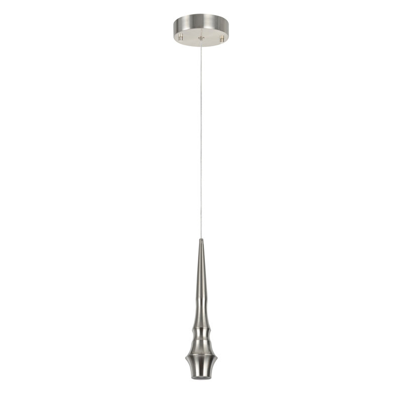 1 - Light Unique/Statement Pendant, Brushed Nickel
