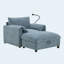 Canapé simple de 37 po avec repose-pieds avec rangement, fauteuil en chenille confortable et méridienne moderne Cloud