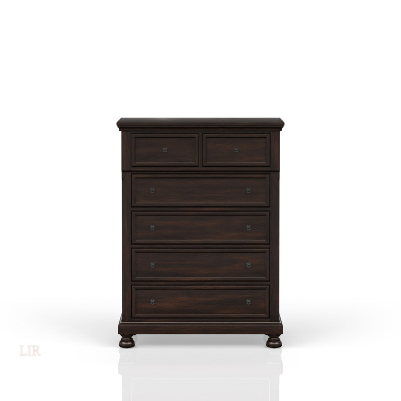 Commode 5 tiroirs, Cerisier