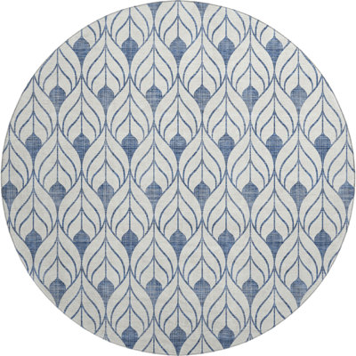 Premium Machine Washable Prisco Blue Rug