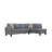 Light Grey Linen 3-Piece Sectional Sofa Set with Storage Ottoman-90726399-90726398
