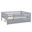 Daybed With Trundle And Fence Guardrails-715363291