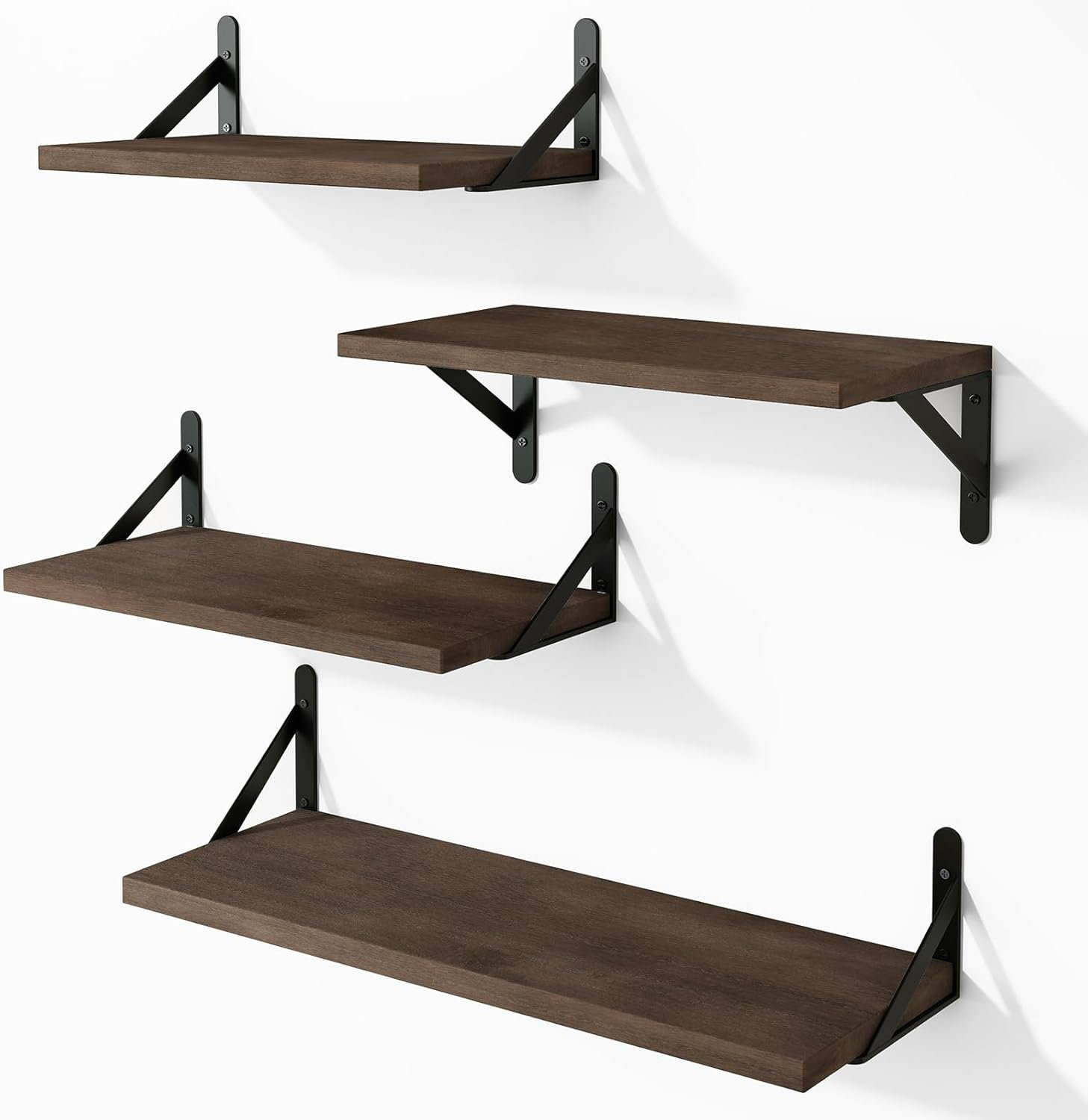 Latitude Run® Floating Shelves For Wall, Different Sizes Walnut Wall