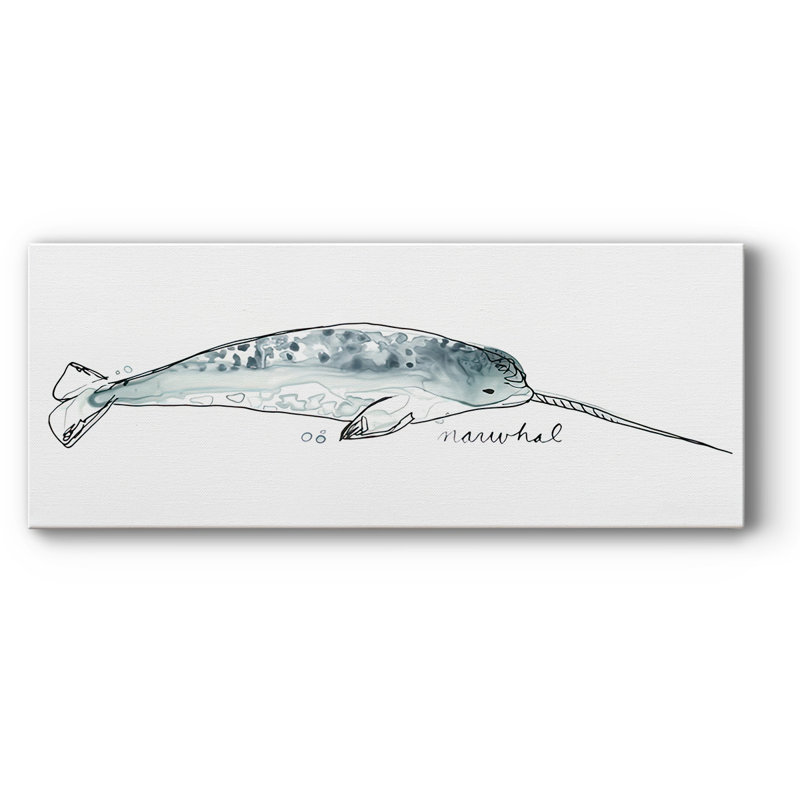 Baleine III sur toile, H 8 po x l 20 po x P 1,5 po