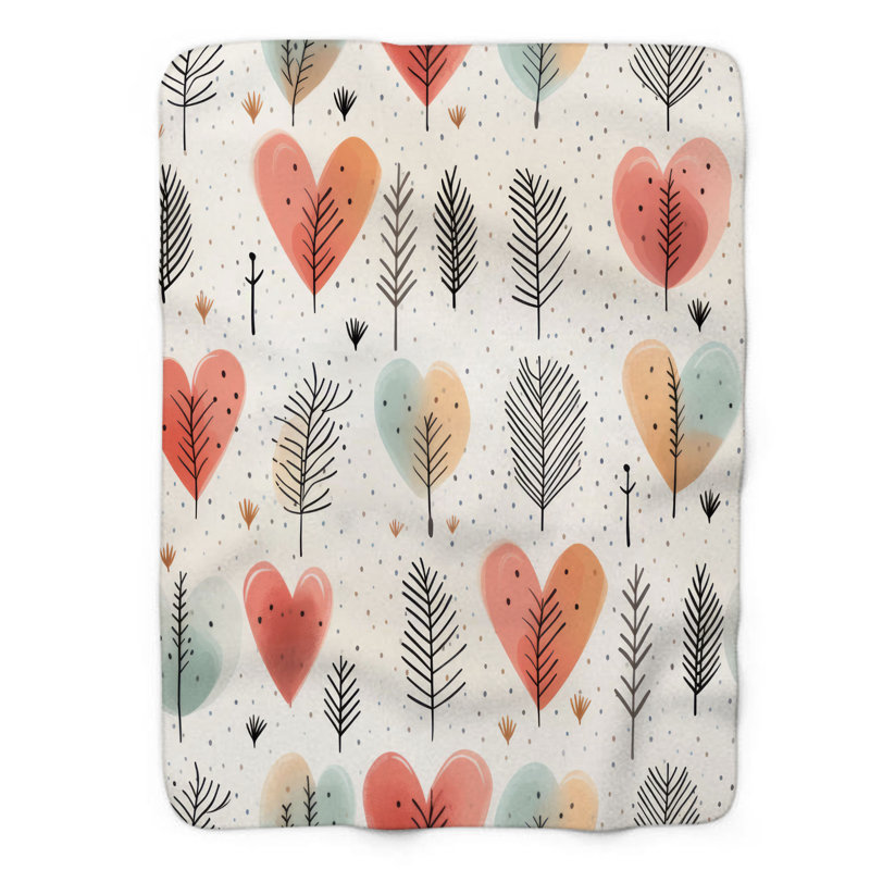 Heartbeats - 1 Piece Premium Blanket, Twin