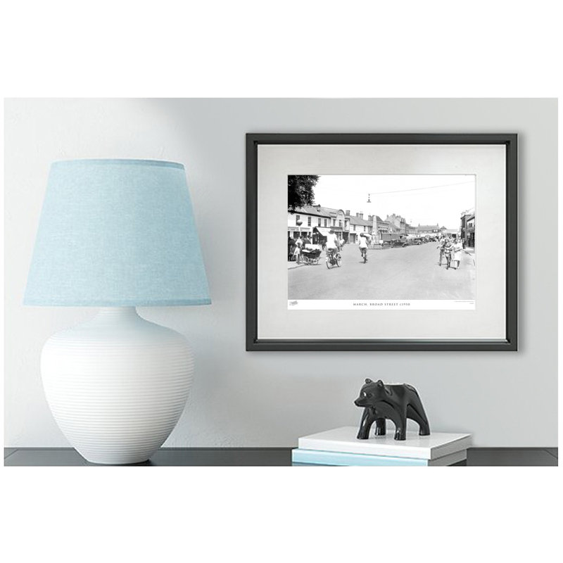 March, Broad Street C1950 by Francis Frith - Single Picture Frame Print, 45cm H x 60cm W x 2.3cm D