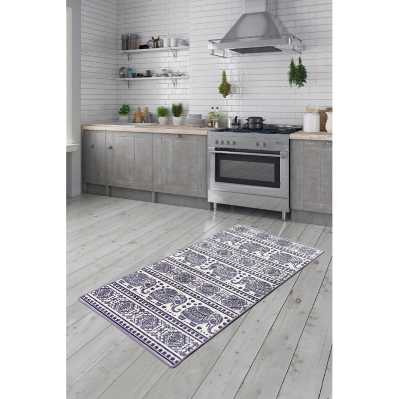 Tapis de couloir durable (3,3 x 9,8 pi), 100% polyester, d'une hauteur de poils de 0,16 po | Antibactérien, antidérapant, dessous lavable à la machine | Parfait pour le vestibule et le décor du salon, doux et facile à entretenir
