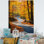 Passerelle, route d'automne dans la forêt III