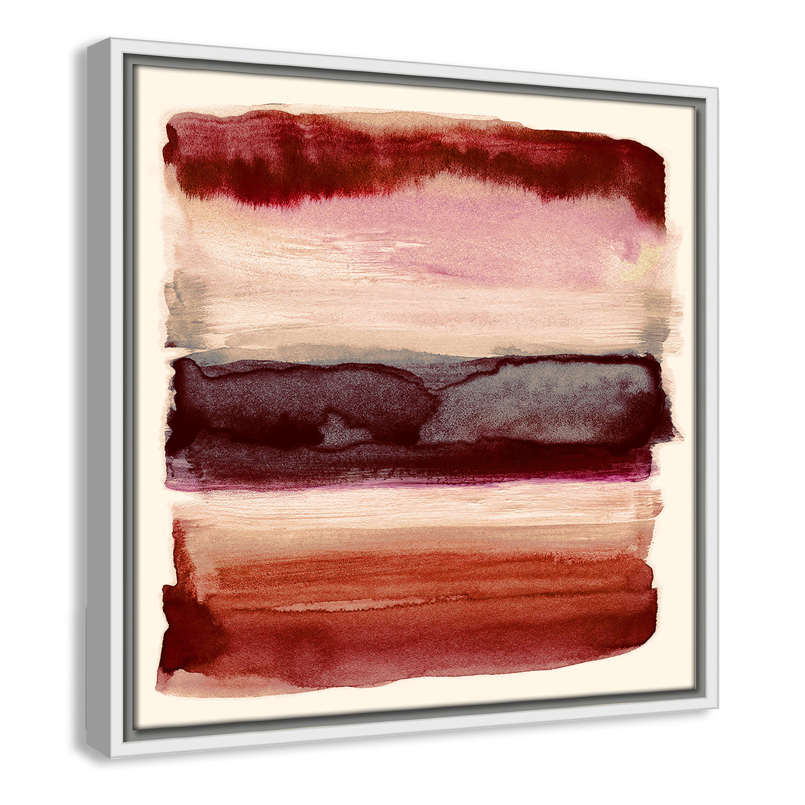 Burgundy Sky II Print by Nan, White, 17.5" H x 17.5" W