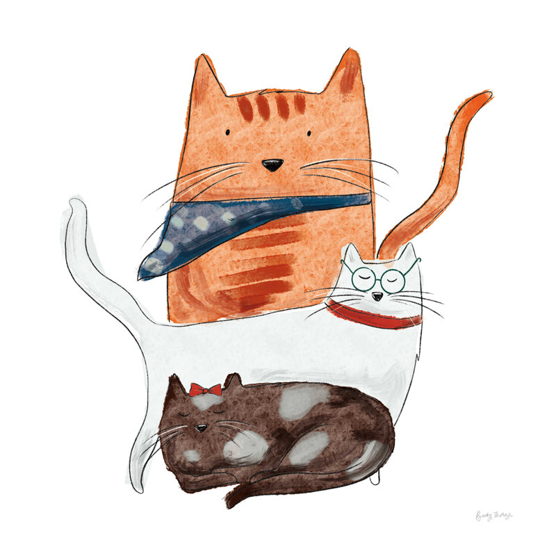 Playful Pets Cats II, H 30 po x l 30 po x P 1,25 po