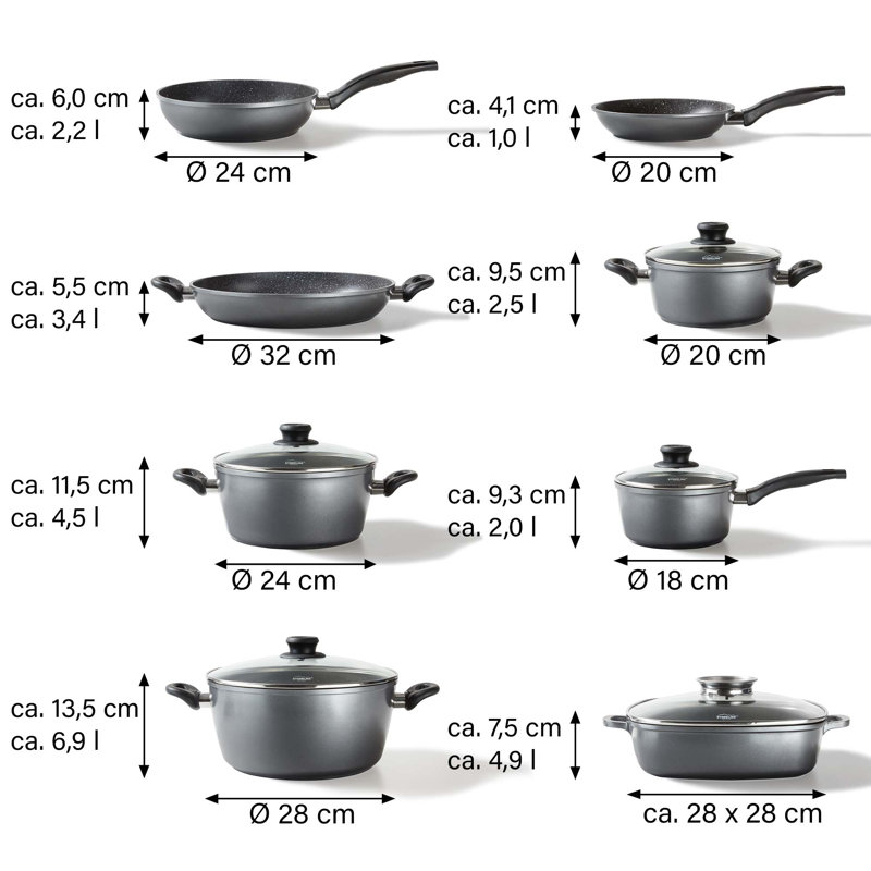 8 - Piece Aluminum Cookware Set