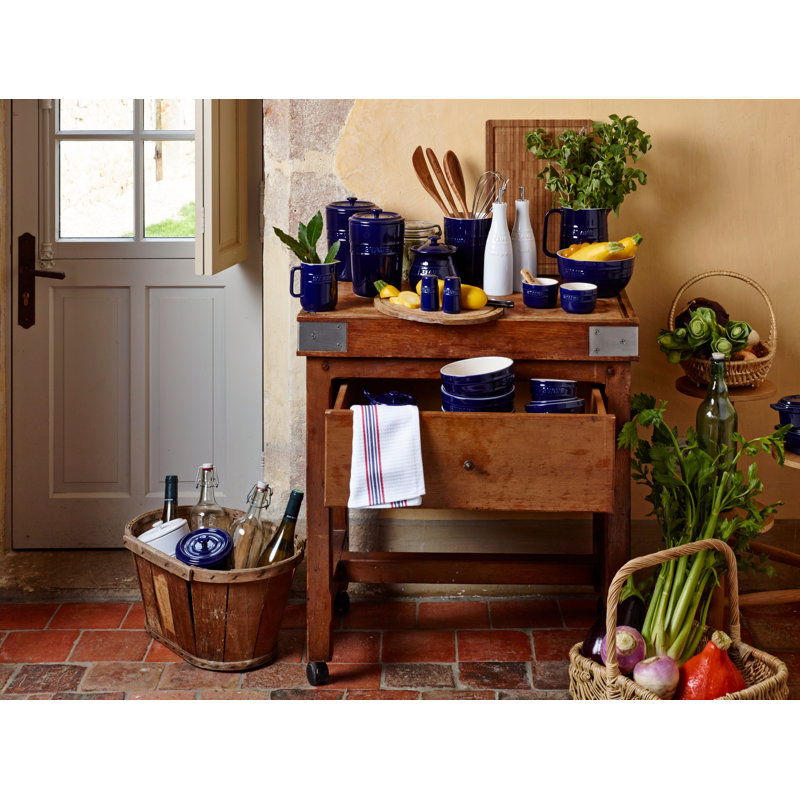Staub Ceramic 6.73-inch Large Mixing Bowl, 6.5-inch, Dark Blue
