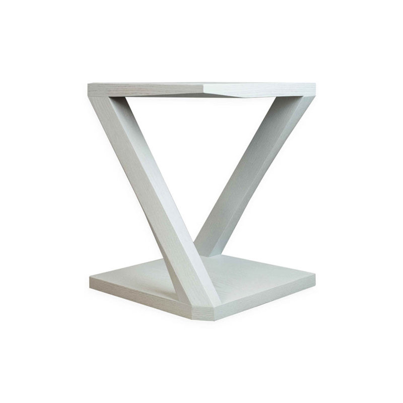 Arrieta Pedestal End Table, Grey