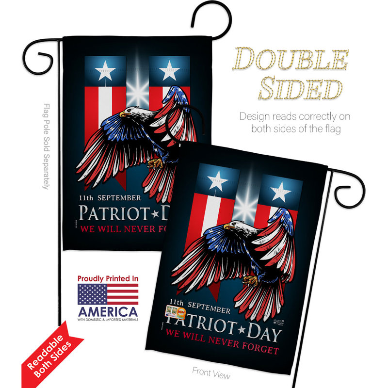 Ensemble de drapeaux 2 côtés en polyester 18,5 po x 13 po