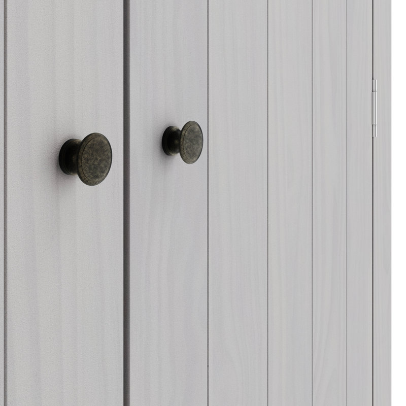 Throop 2 Door Wood Wardrobe, Grey