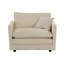 Fauteuil club de salon avec chenille beige, structure en bois, tissu respirant, fauteuil relaxant pour chambre à coucher moderne en chenille, structure solide, rembourrage moelleux, confortable pour différentes pièces
