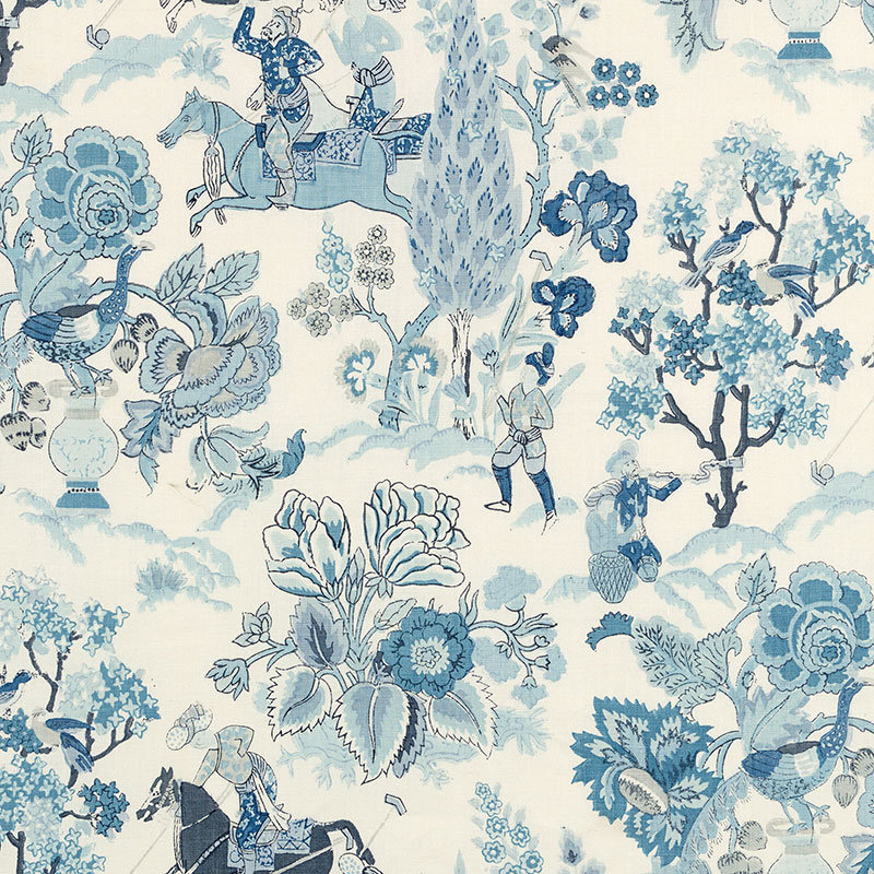 Tissu persan lancers, Porcelaine