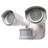 2 - Head LED Hardwired Dusk to Dawn Outdoor Security Flood Light with Motion Sensor-62289950