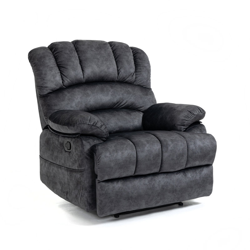Fauteuil inclinable Waynette, Velours gris foncé