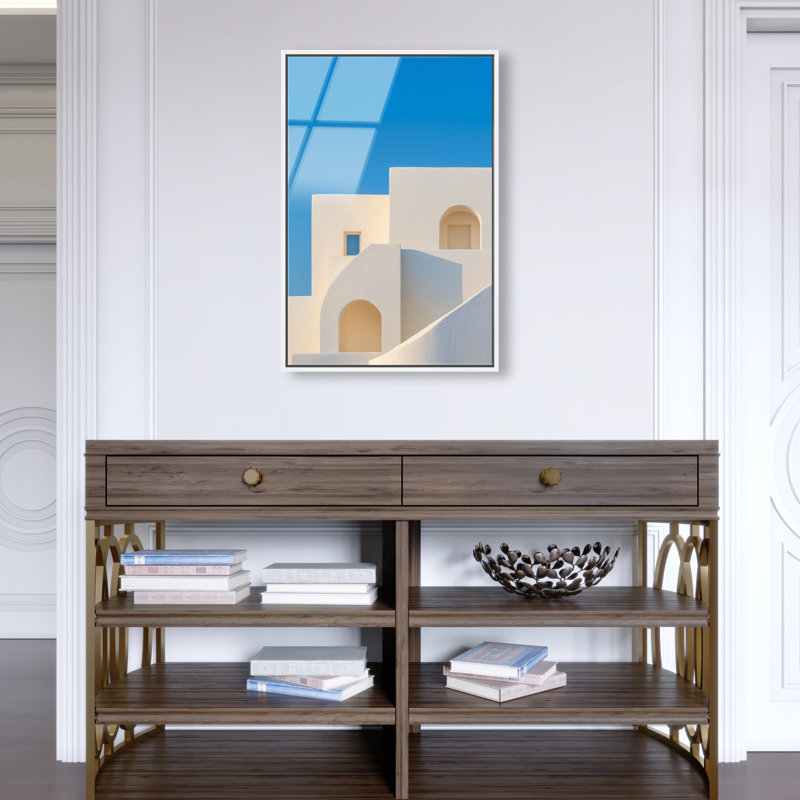 Island Minimalism Print by Oliver Gal, 16"H x 11"W, White Floater Frame