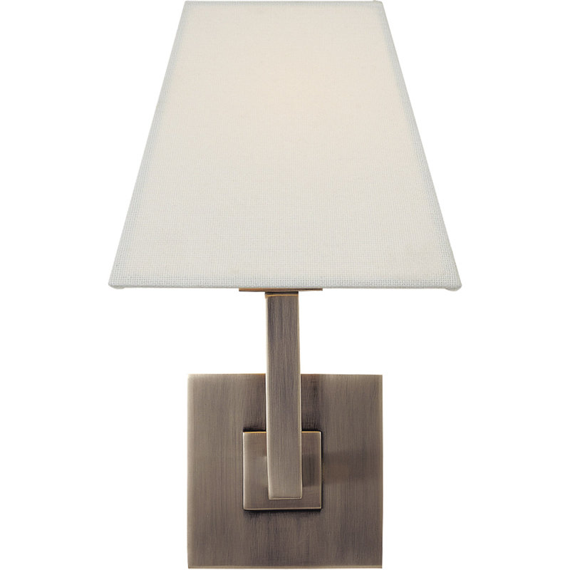Architectural 1 - Light Armed Sconce, Brushed Steel
