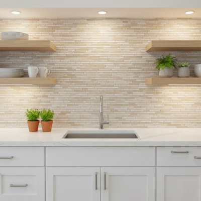 Glass Linear Mosaic Wall Tile