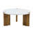 Minimalist Circular MDF Material Coffee Table with Unique Embedded Design and Three - Leg Support for Stable and Practical Home Use