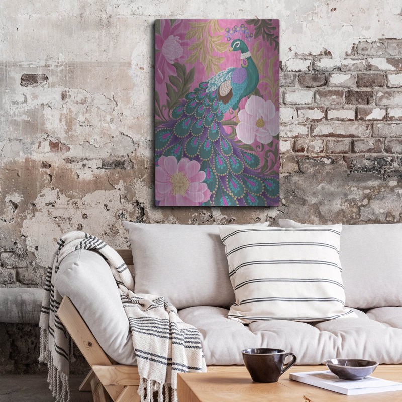  «Pretty Peacock» par Cat Thurman Designs, art mural en métal, H 36 po x l 24 po