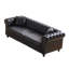 Canapé Chesterfield 3 places, revêtement en tissu Tech, design moderne pour le salon