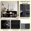 Buffet de rangement 1 pièce de style contemporain Aqualuxe avec texture ondulée 3D et beaucoup de rangement caché.